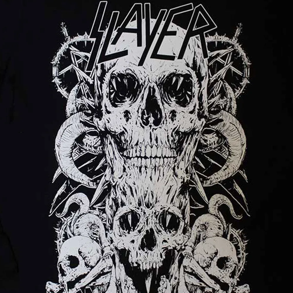Slayer Skulls Band Logo Long Sleeve T Shirt sold by Paradiso Clothing product image thumbnail 2