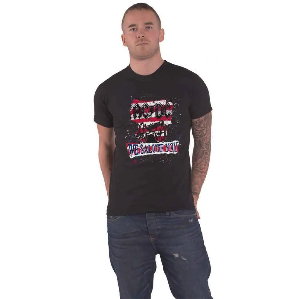 AC/DC We Salute You Stripe T Shirt sold by Paradiso Clothing