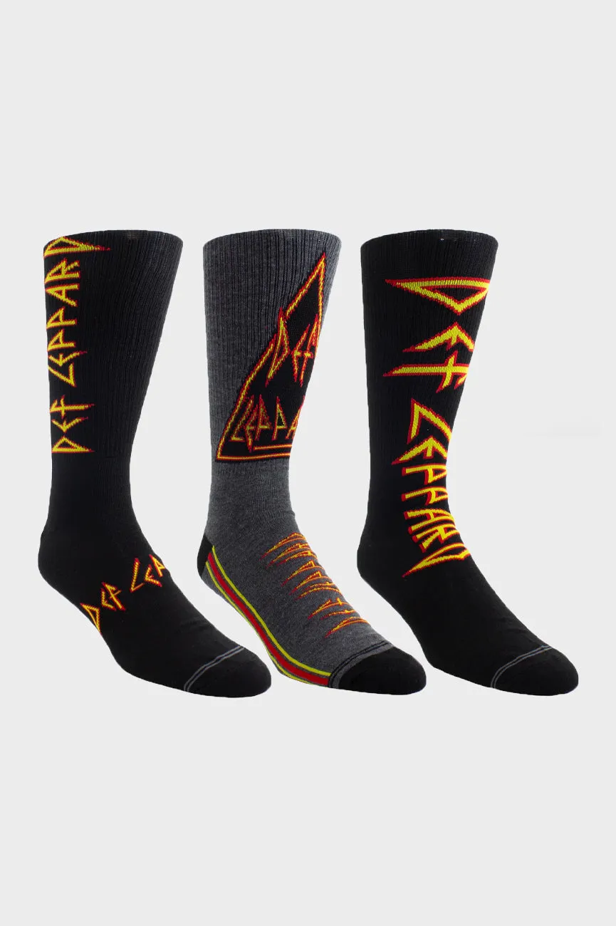 Def Leppard Sock Set 3 Pack In Guitar Shaped Tin sold by Paradiso Clothing product image thumbnail 2