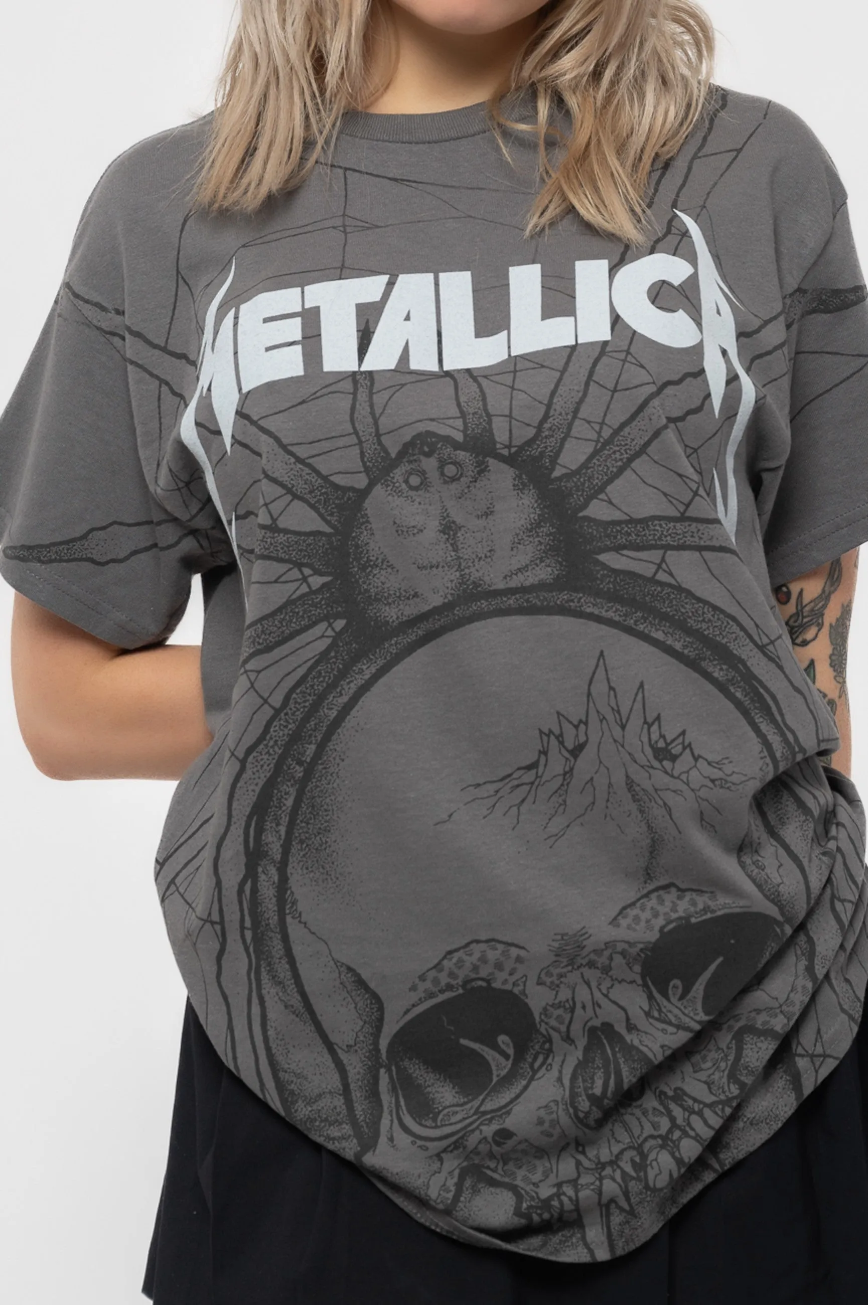 Metallica Spider All over Print T Shirt sold by Paradiso Clothing product image thumbnail 3