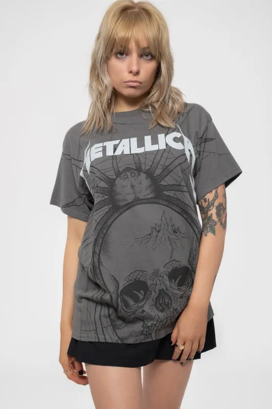 Metallica Spider All over Print T Shirt sold by Paradiso Clothing