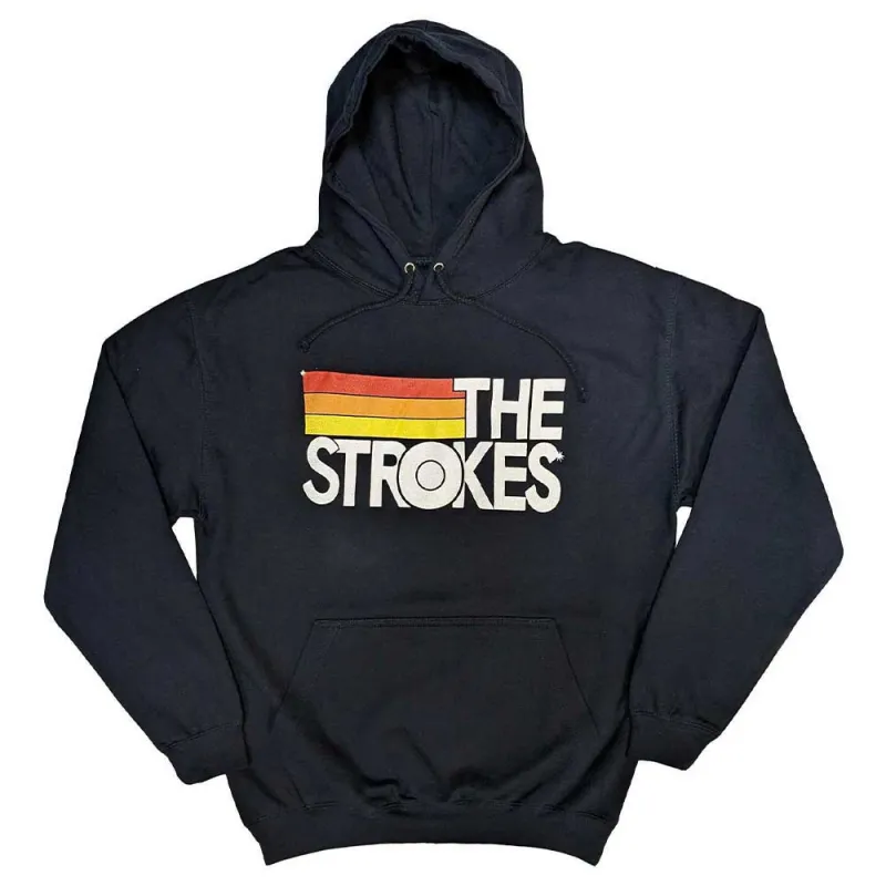 The Strokes Logo and Stripes Hoodie made by Paradiso Clothing