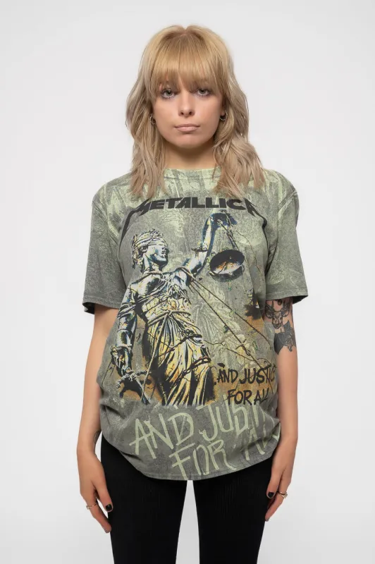 Metallica Justice for all Neon T Shirt sold by Paradiso Clothing