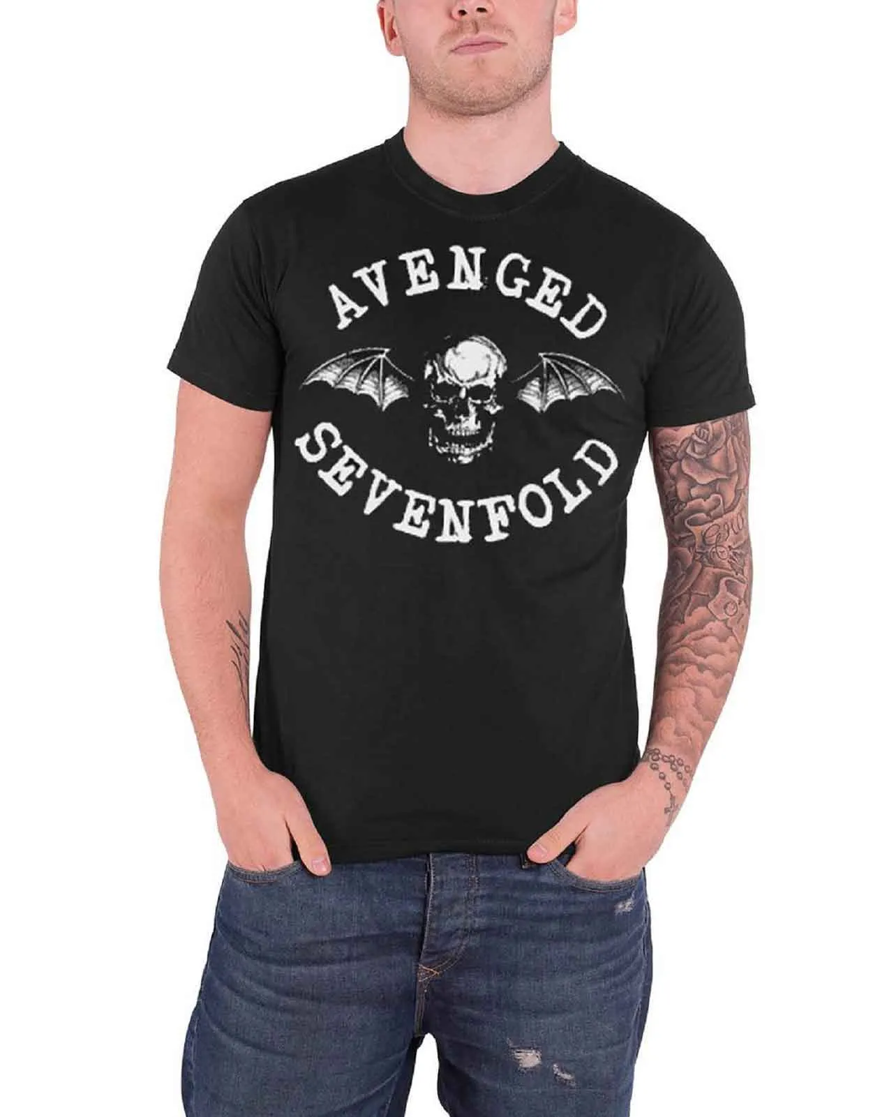 Avenged Sevenfold Death Bat Crest T Shirt sold by Paradiso Clothing