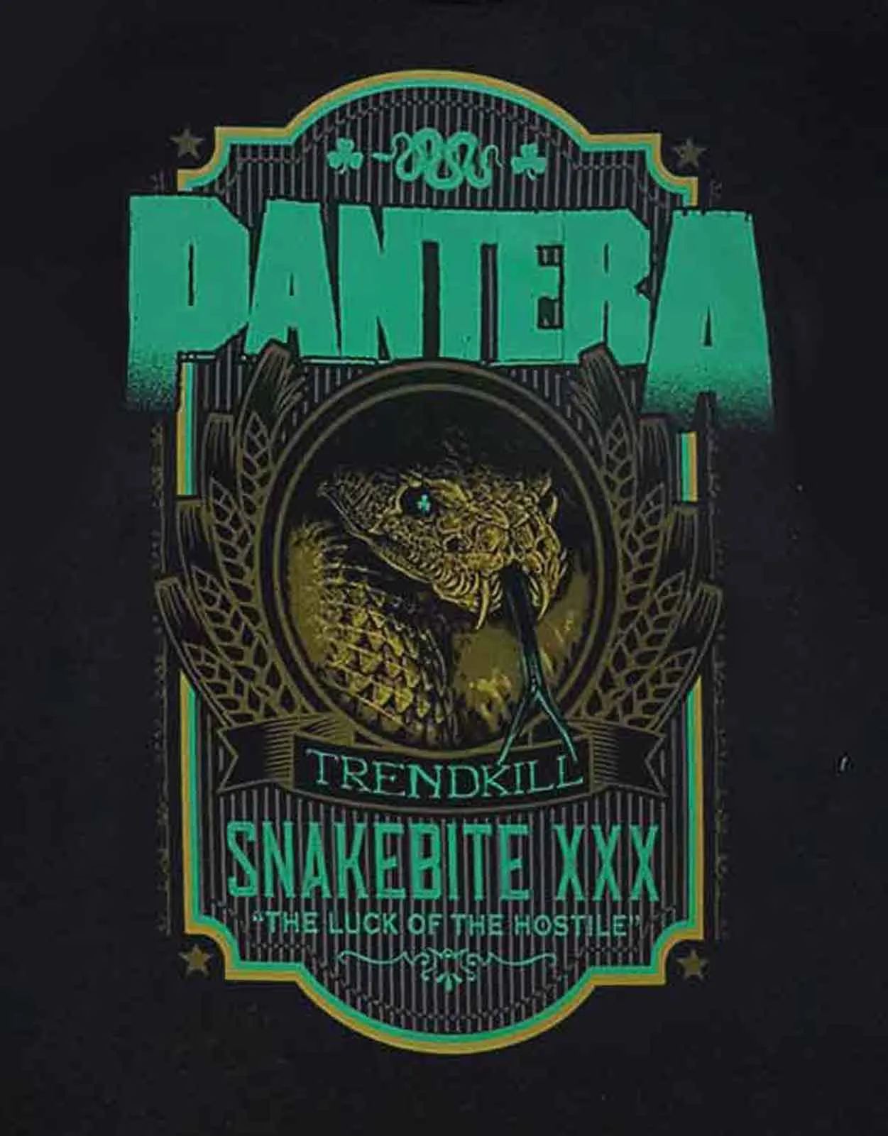 Pantera Snakebite XXX Label Raglan T Shirt sold by Paradiso Clothing product image thumbnail 2