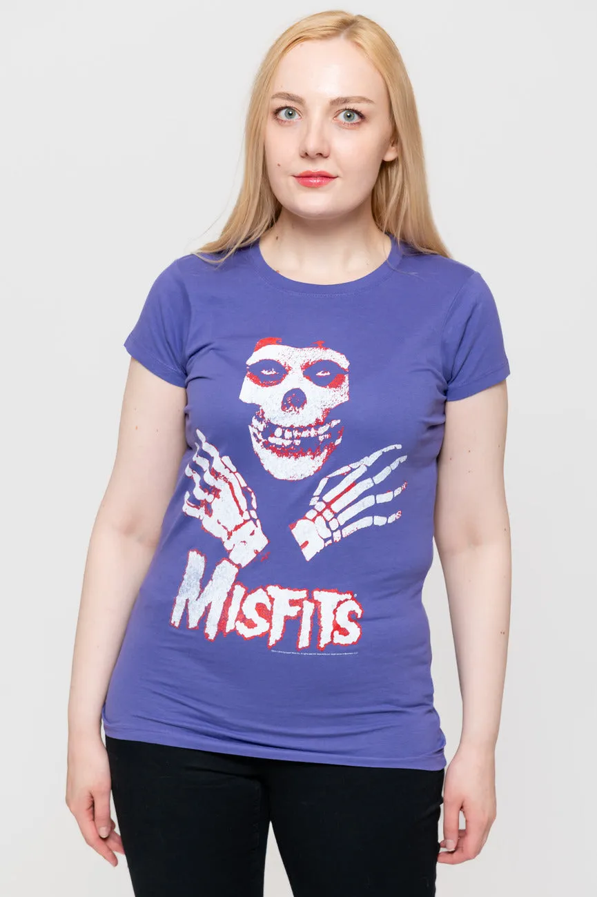 Misfits Hands Band Logo Skinny T Shirt sold by Paradiso Clothing