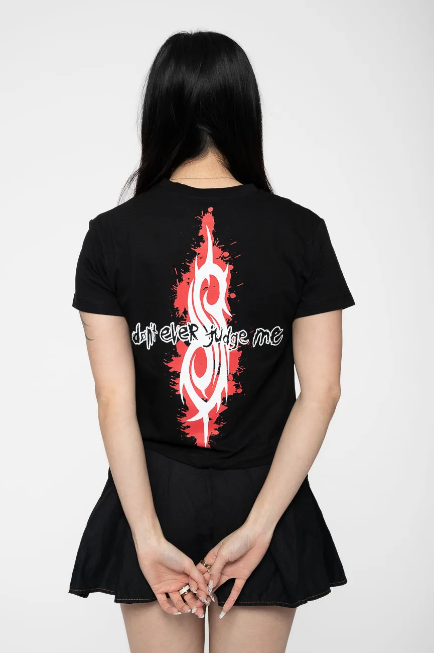Slipknot Dont Ever Judge Me Crop Top sold by Paradiso Clothing product image thumbnail 4