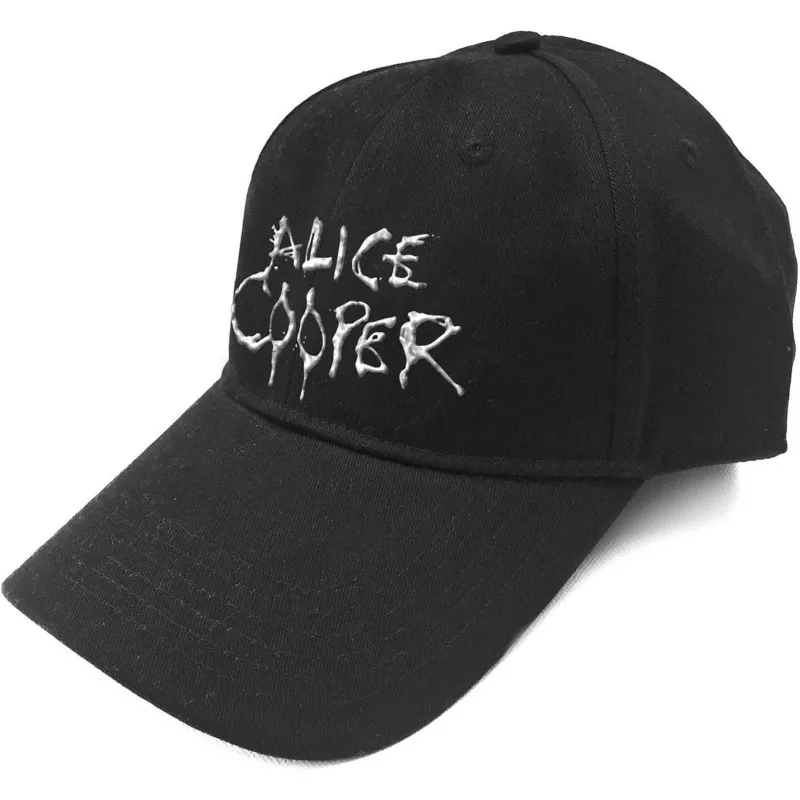 Alice Cooper Dripping Silver Strapback Baseball Cap sold by Paradiso Clothing