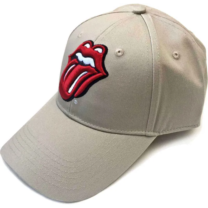 The Rolling Stones Classic Tongue Band Logo Sand Strapback made by the Rolling Stones