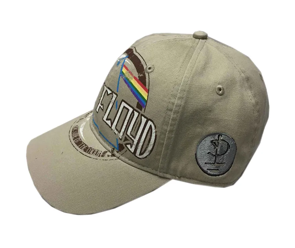 Pink Floyd Dark Side Of The Moon Album Distressed Sand Strapback made by Pink Floyd