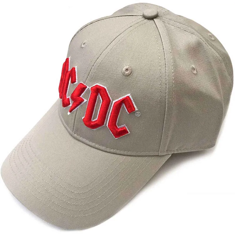 AC/DC Red Logo Sand Baseball Cap sold by Paradiso Clothing