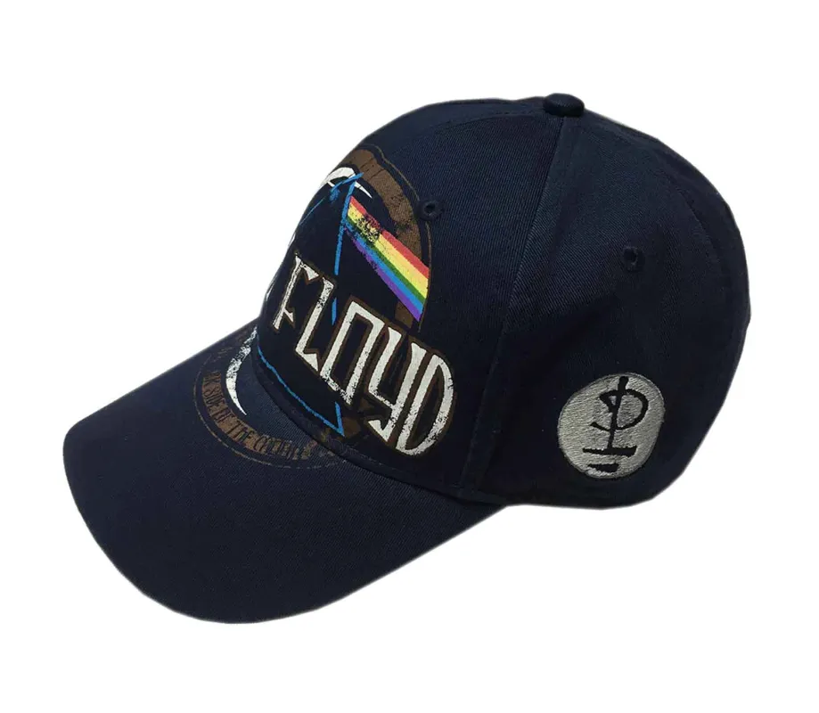 Pink Floyd Baseball Cap Dark Side Of The Moon Album Distressed Strapback made by Pink Floyd
