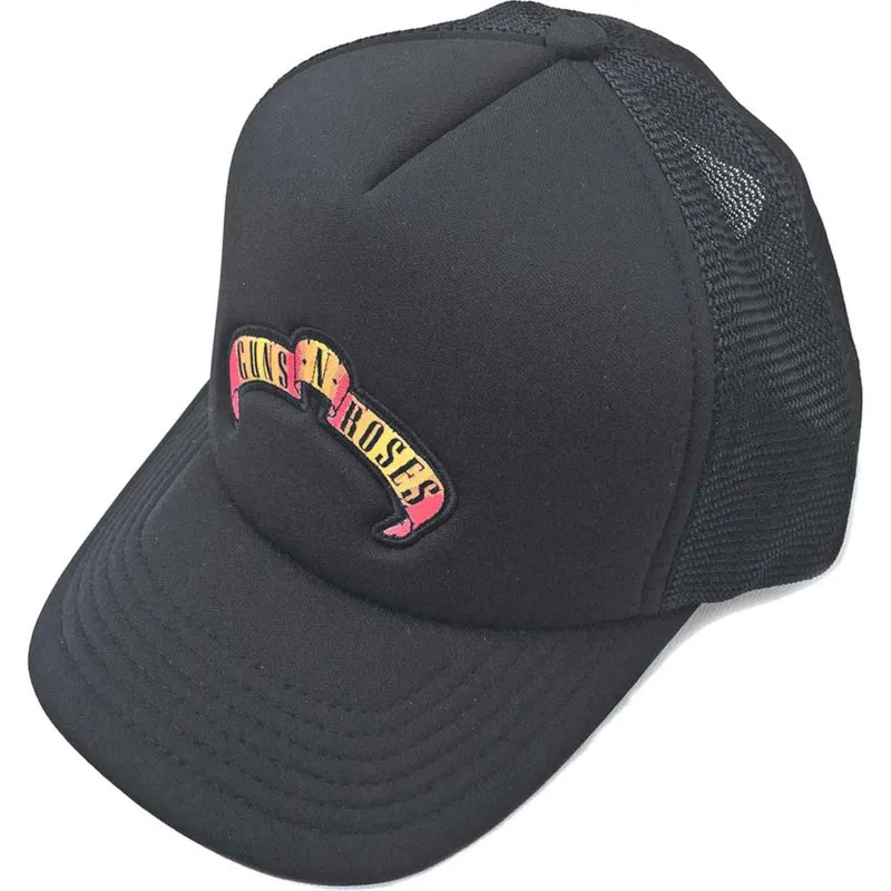 Guns N Roses Scroll Band Logo Trucker Baseball Cap sold by Paradiso Clothing
