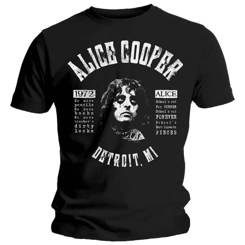 Alice Cooper Schools Out Lyrics T Shirt sold by Paradiso Clothing