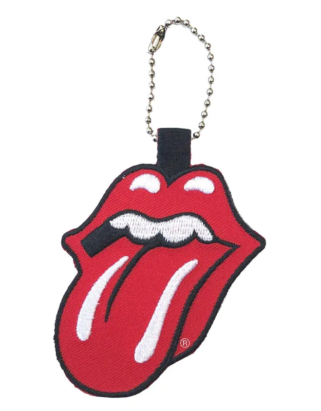 The Rolling Stones Keyring Classic Tongue Band Logo Embroidered Keychain sold by Paradiso Clothing
