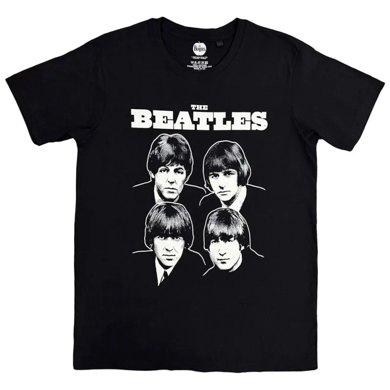 The Beatles Black And White Portraits T Shirt sold by Paradiso Clothing