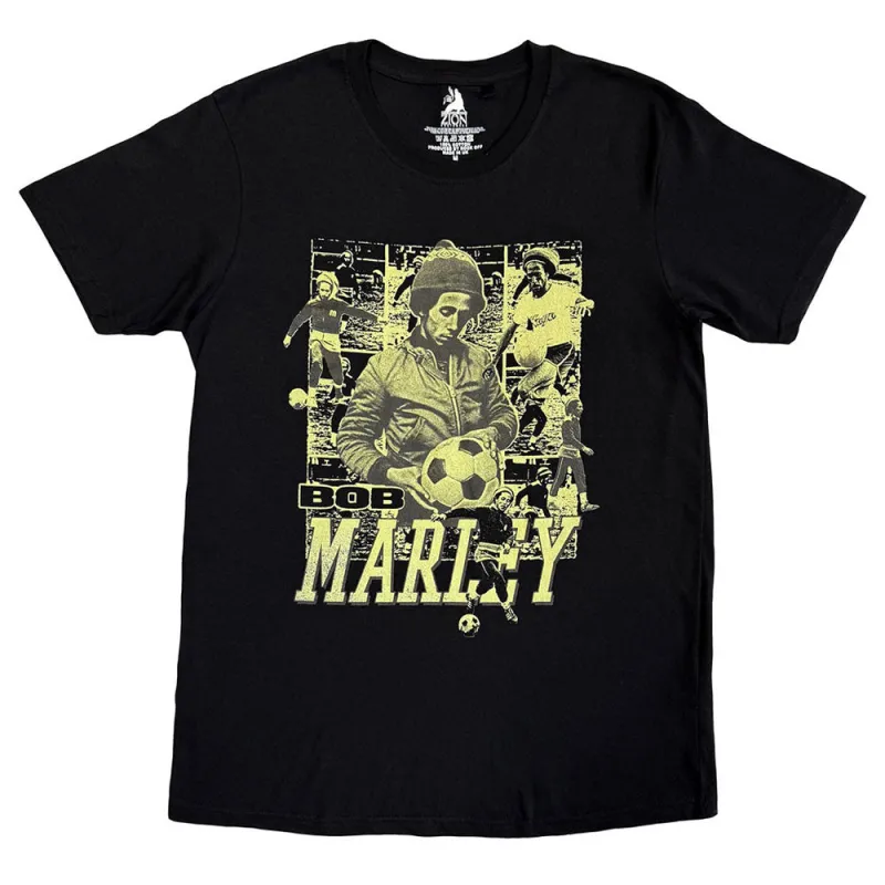 Bob Marley Football Collage T Shirt sold by Paradiso Clothing