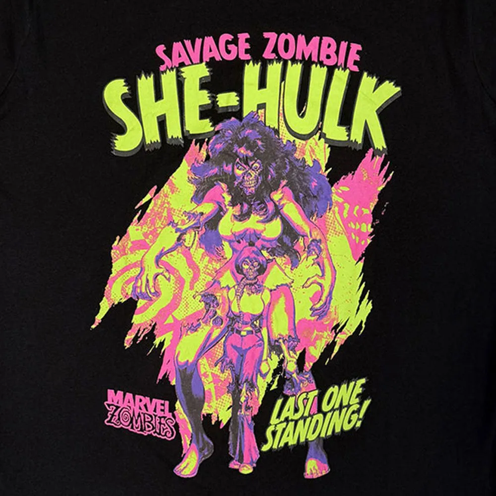 She-Hulk Savage Zombie T Shirt sold by Paradiso Clothing product image thumbnail 2