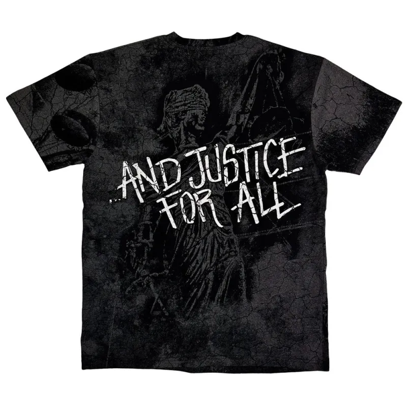 Metallica And Justice For All Dye Wash T Shirt sold by Paradiso Clothing