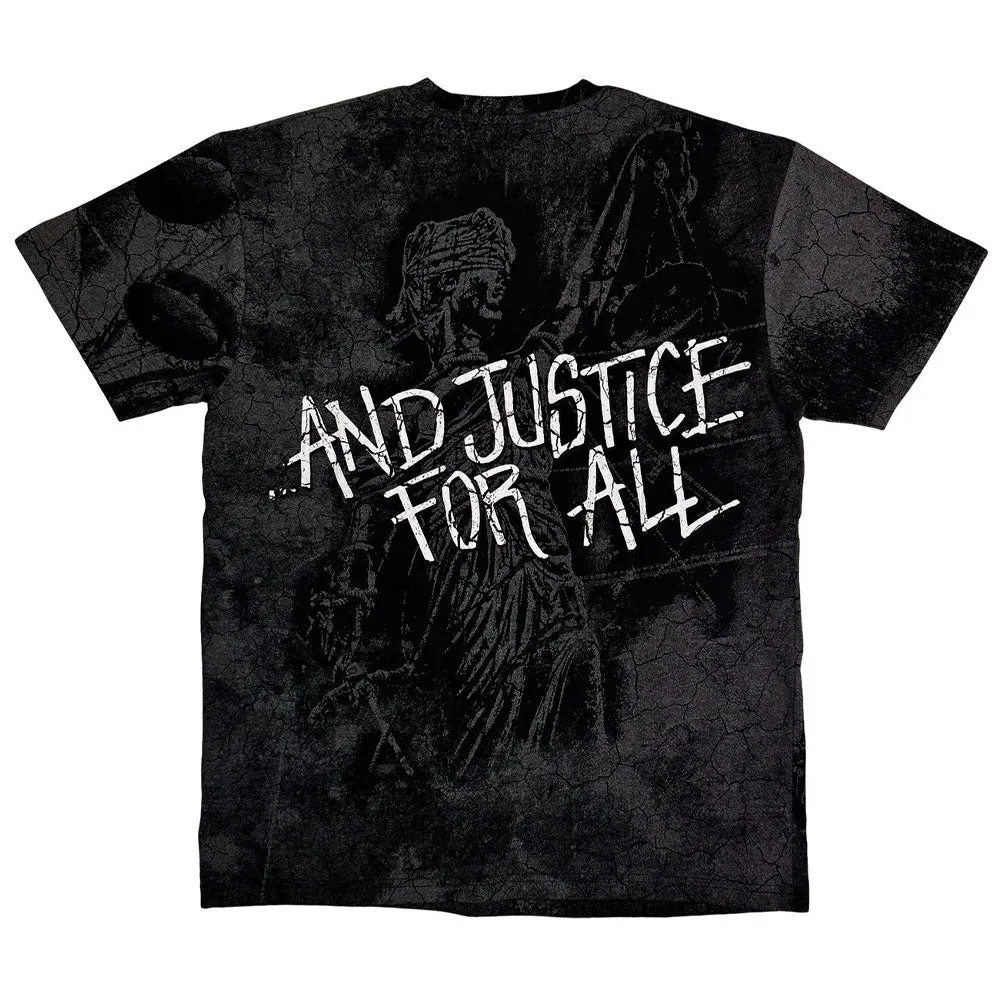 Metallica And Justice For All Dye Wash T Shirt sold by Paradiso Clothing