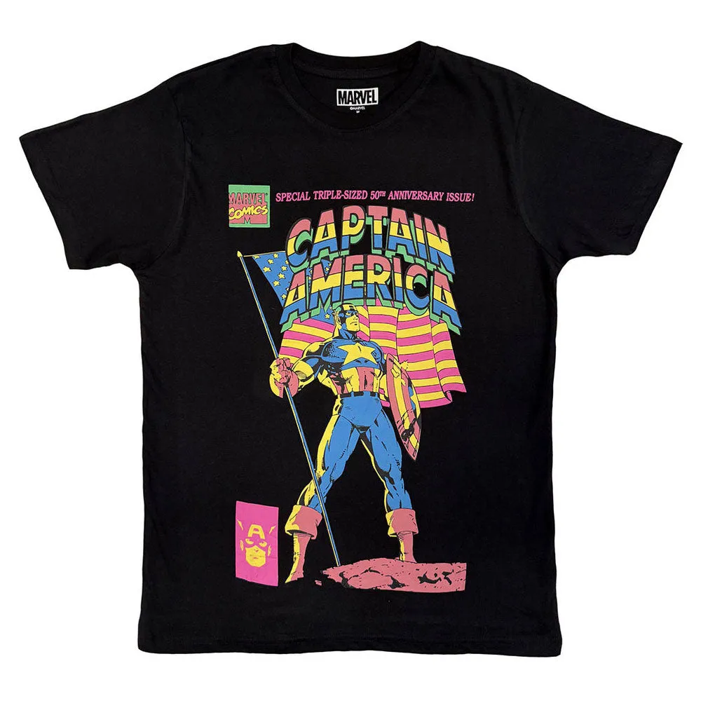 Marvel Comics Captain America 50th Anniversary T Shirt sold by Paradiso Clothing