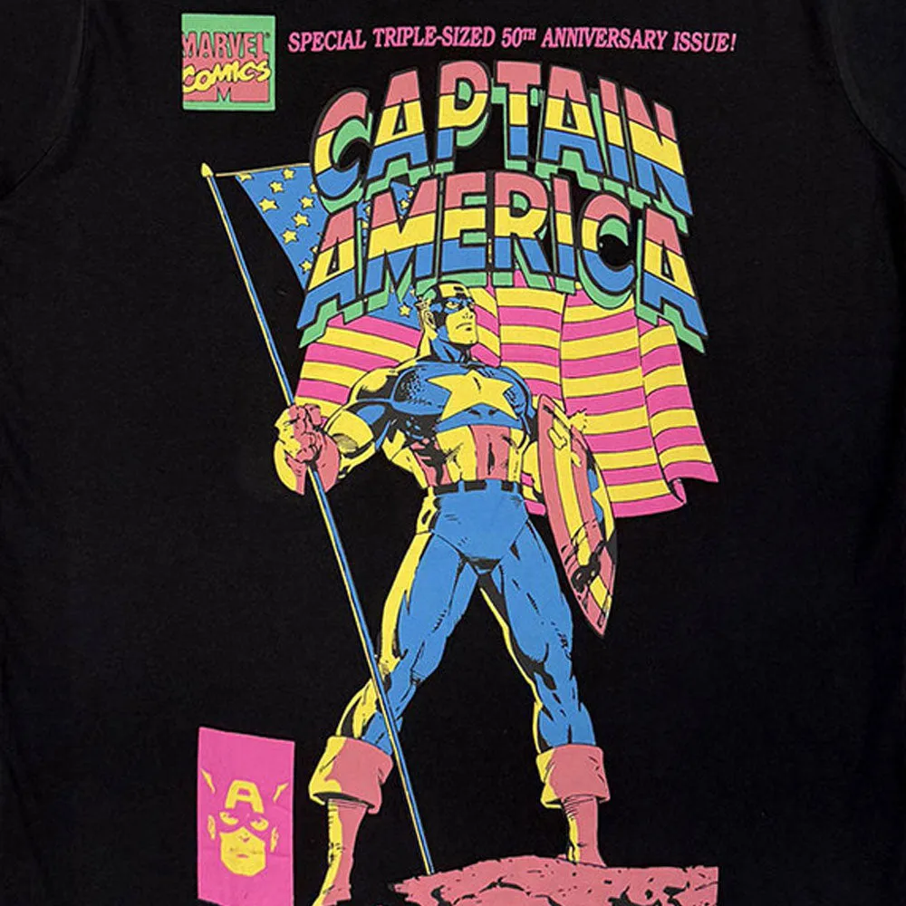 Marvel Comics Captain America 50th Anniversary T Shirt sold by Paradiso Clothing product image thumbnail 2