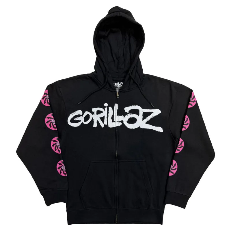 Gorillaz Repeat Pazuzu Zipped Hoodie made by Paradiso Clothing