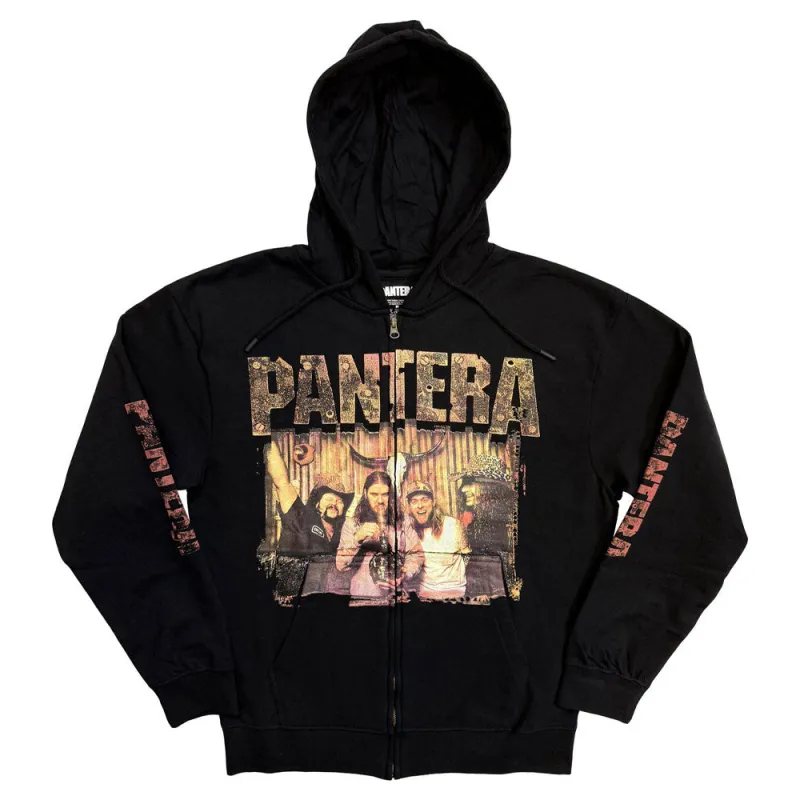 Pantera Bong Group Band Logo Zipped Hoodie made by Paradiso Clothing