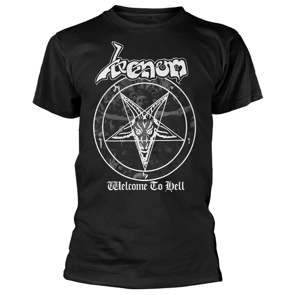 Venom Welcome To Hell White Logo T Shirt sold by Paradiso Clothing