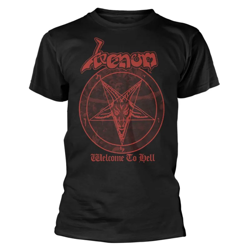 Venom Welcome To Hell Red Logo T Shirt made by Paradiso Clothing