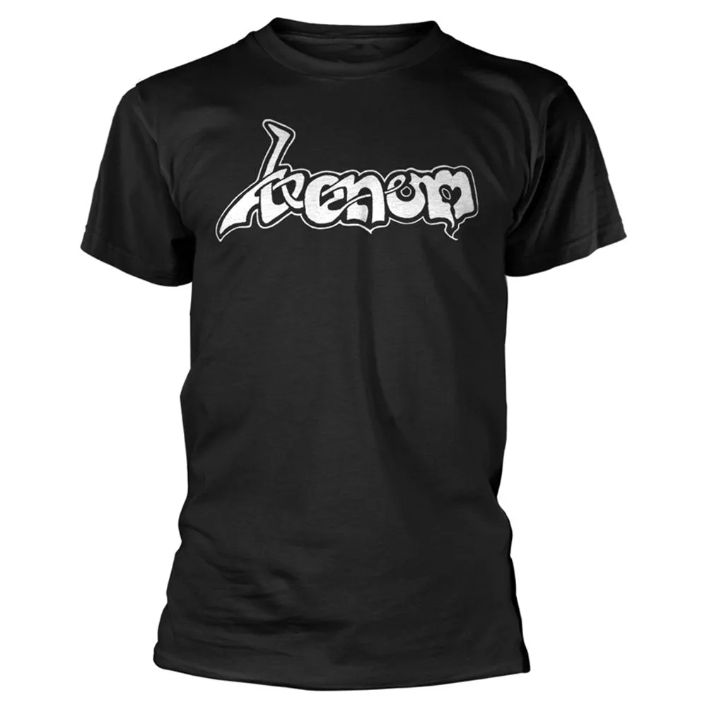 Venom White Band Logo T Shirt sold by Paradiso Clothing