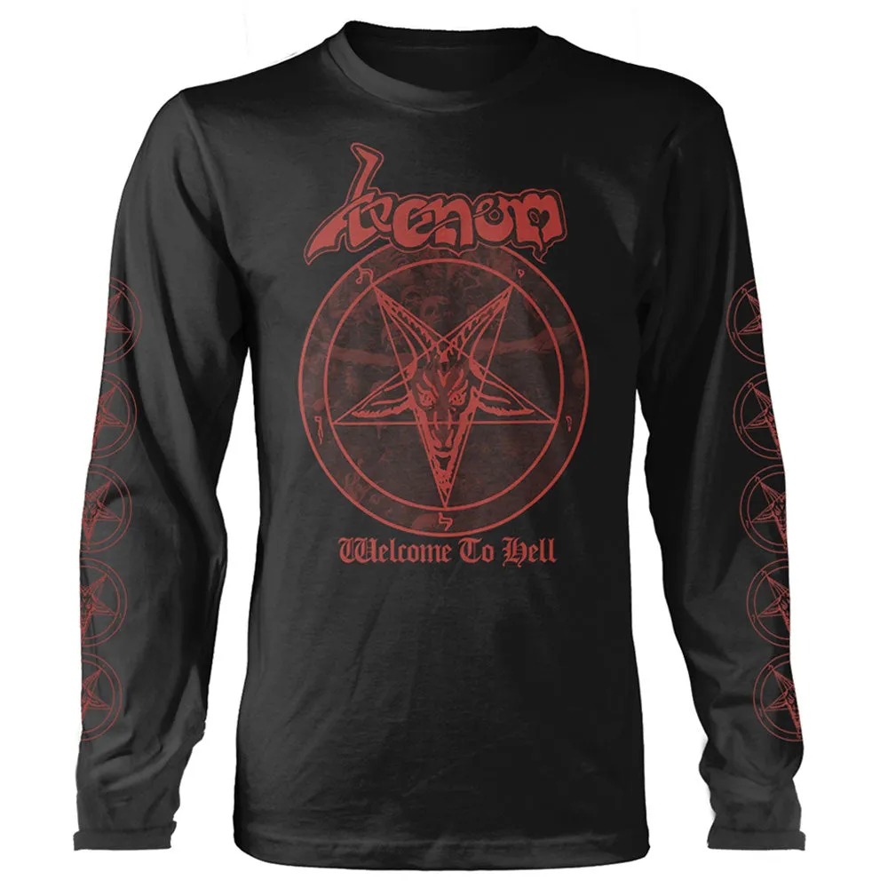 Venom Welcome To Hell Red Logo Long Sleeve T Shirt sold by Paradiso Clothing