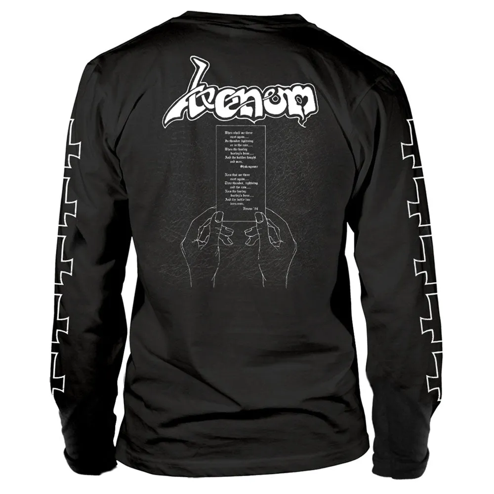Venom At War With Satan White Logo Long Sleeve T Shirt sold by Paradiso Clothing product image thumbnail 2