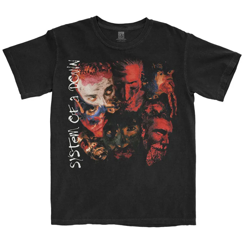 System Of A Down Painted Faces 2 T Shirt sold by Paradiso Clothing