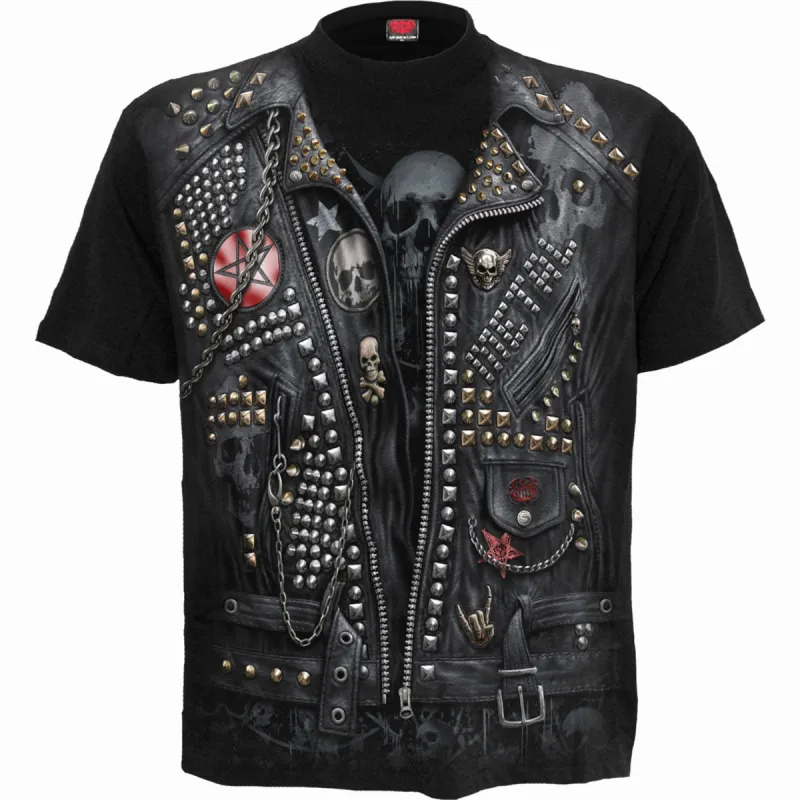 Spiral - GOTH METAL - Allover T-Shirt Black sold by Paradiso Clothing