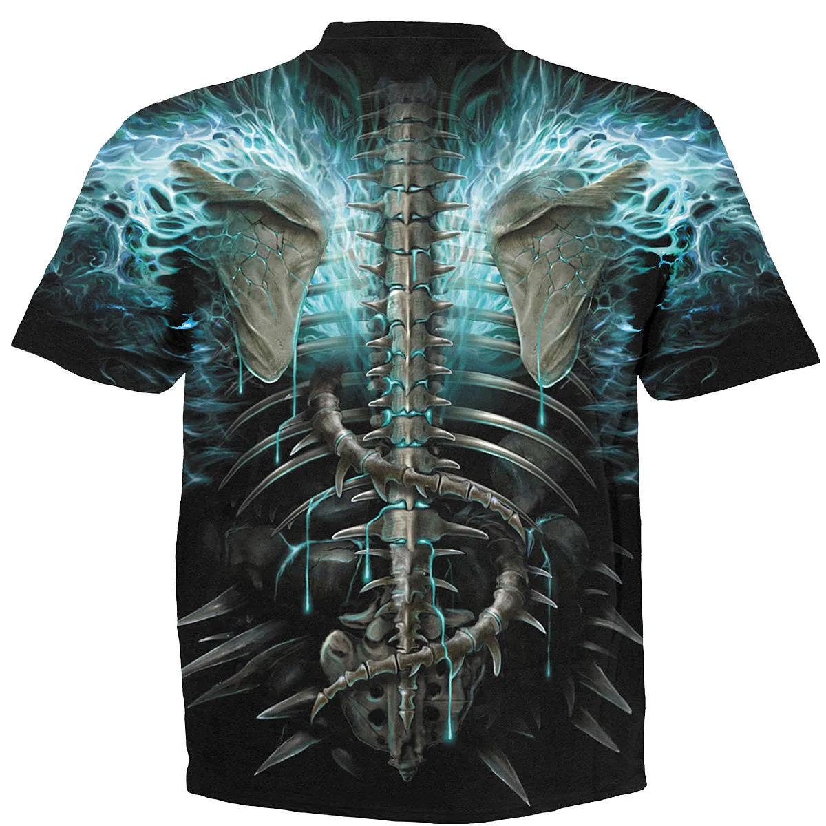 Spiral - FLAMING SPINE - Allover T-Shirt Black sold by Paradiso Clothing product image thumbnail 2