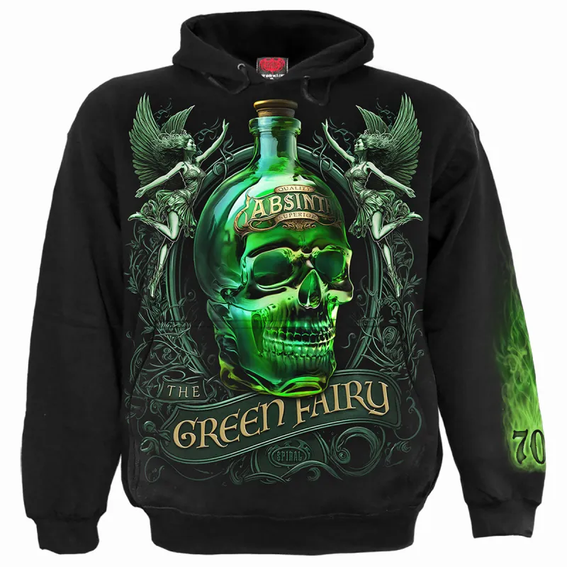 Spiral - THE GREEN FAIRY - Hoody Black sold by Paradiso Clothing