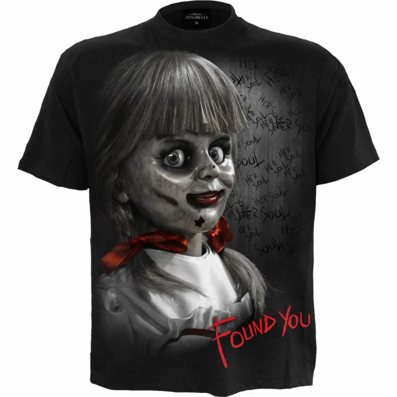 ANNABELLE - FOUND YOU - T-Shirt Black sold by Paradiso Clothing