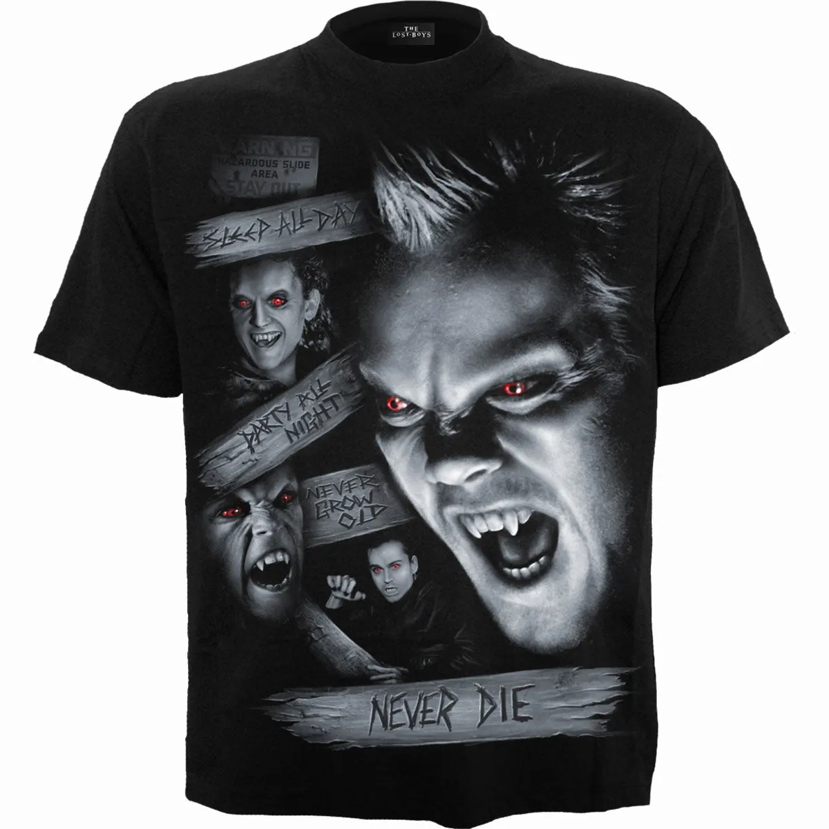 THE LOST BOYS - NEVER DIE - T-Shirt Black sold by Paradiso Clothing