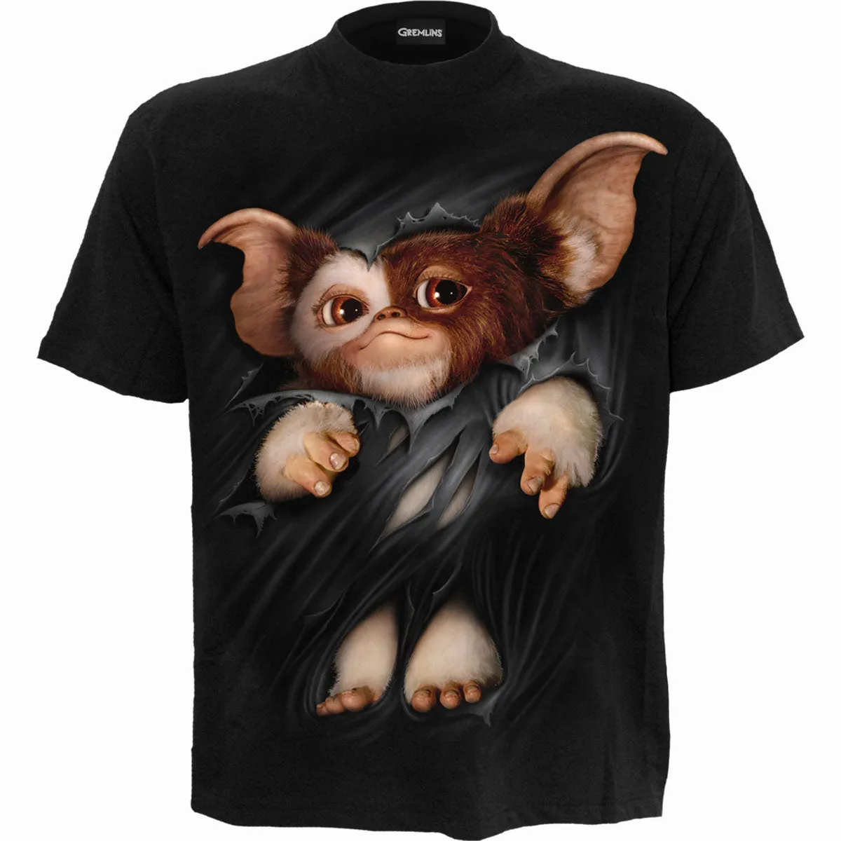 GREMLINS - GIZMO - Front Print T-Shirt Black sold by Paradiso Clothing