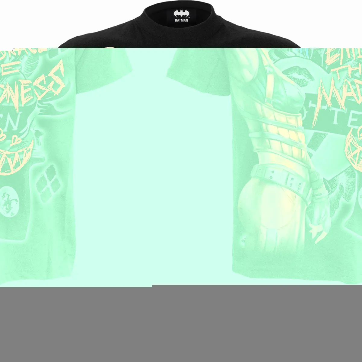 HARLEY QUINN - EMBRACE MADNESS - Front Print T-Shirt Black sold by Paradiso Clothing