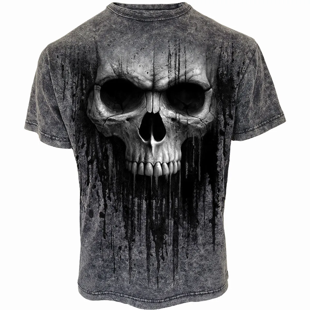 Spiral - ACID SKULL - Acid Wash T-Shirt sold by Paradiso Clothing