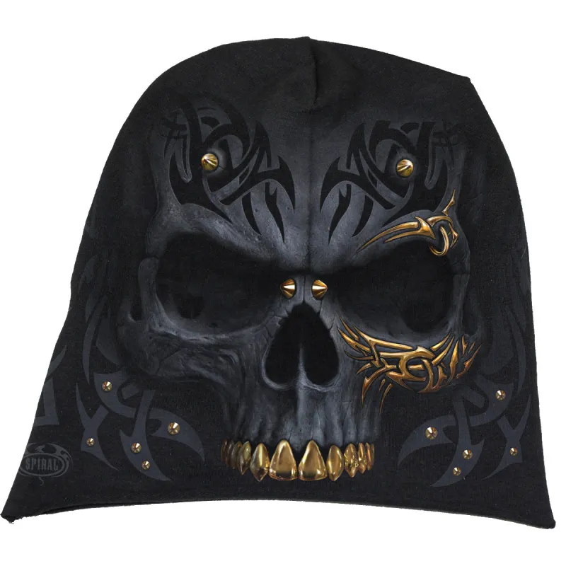 Spiral - BLACK GOLD - Light Cotton Beanies Black made by Paradiso Clothing