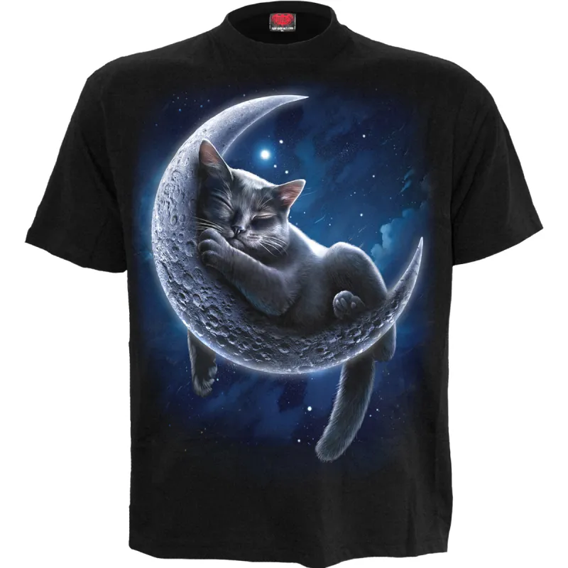 Spiral - VELVET MOON - Front Print T-Shirt Black made by Paradiso Clothing