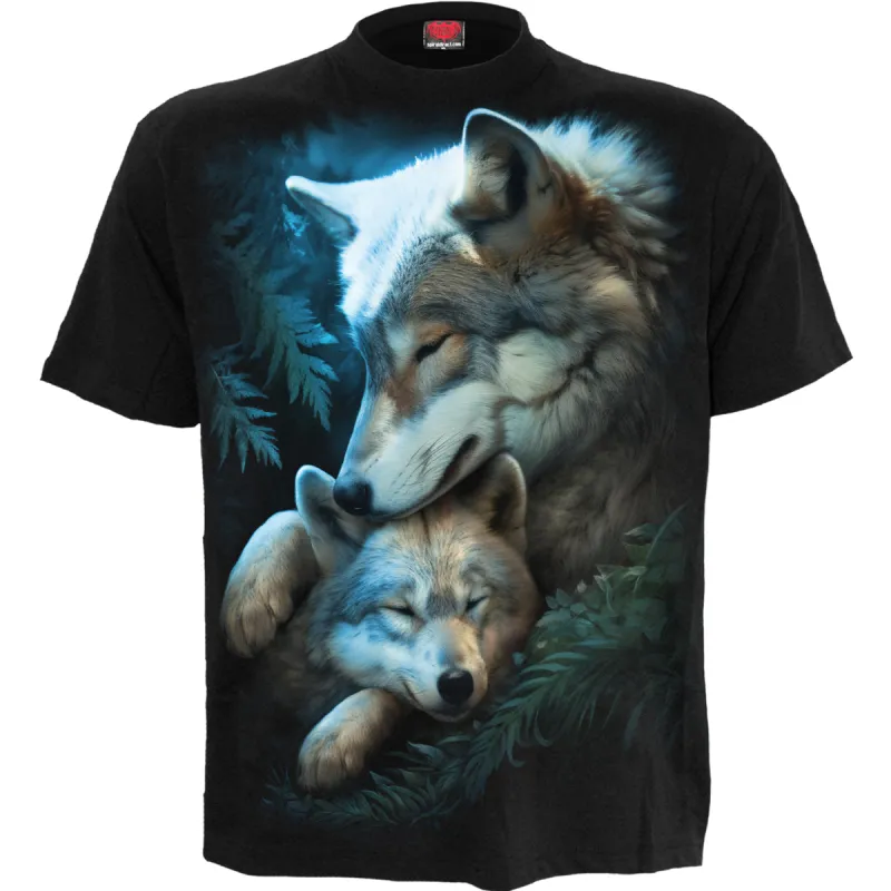 Spiral - MOTHER'S LOVE - Front Print T-Shirt Black made by Paradiso Clothing