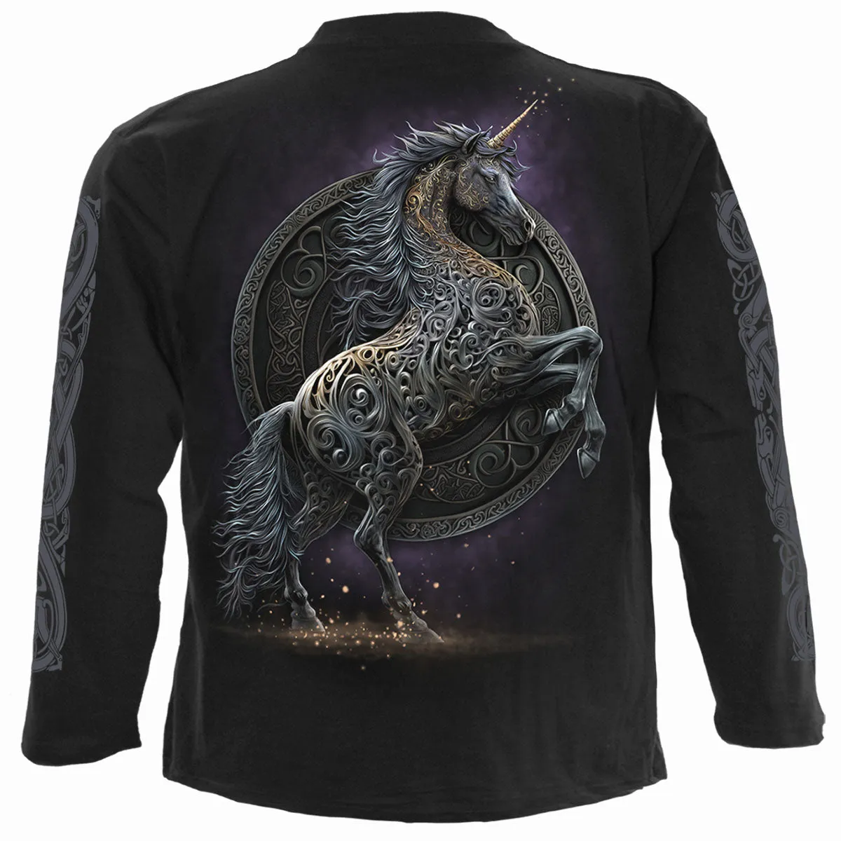 Spiral - CELTIC UNICORN - Longsleeve T-Shirt Black sold by Paradiso Clothing product image thumbnail 2