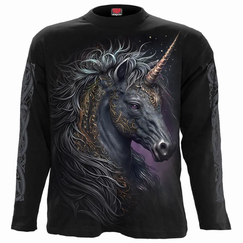 Spiral - CELTIC UNICORN - Longsleeve T-Shirt Black made by Paradiso Clothing