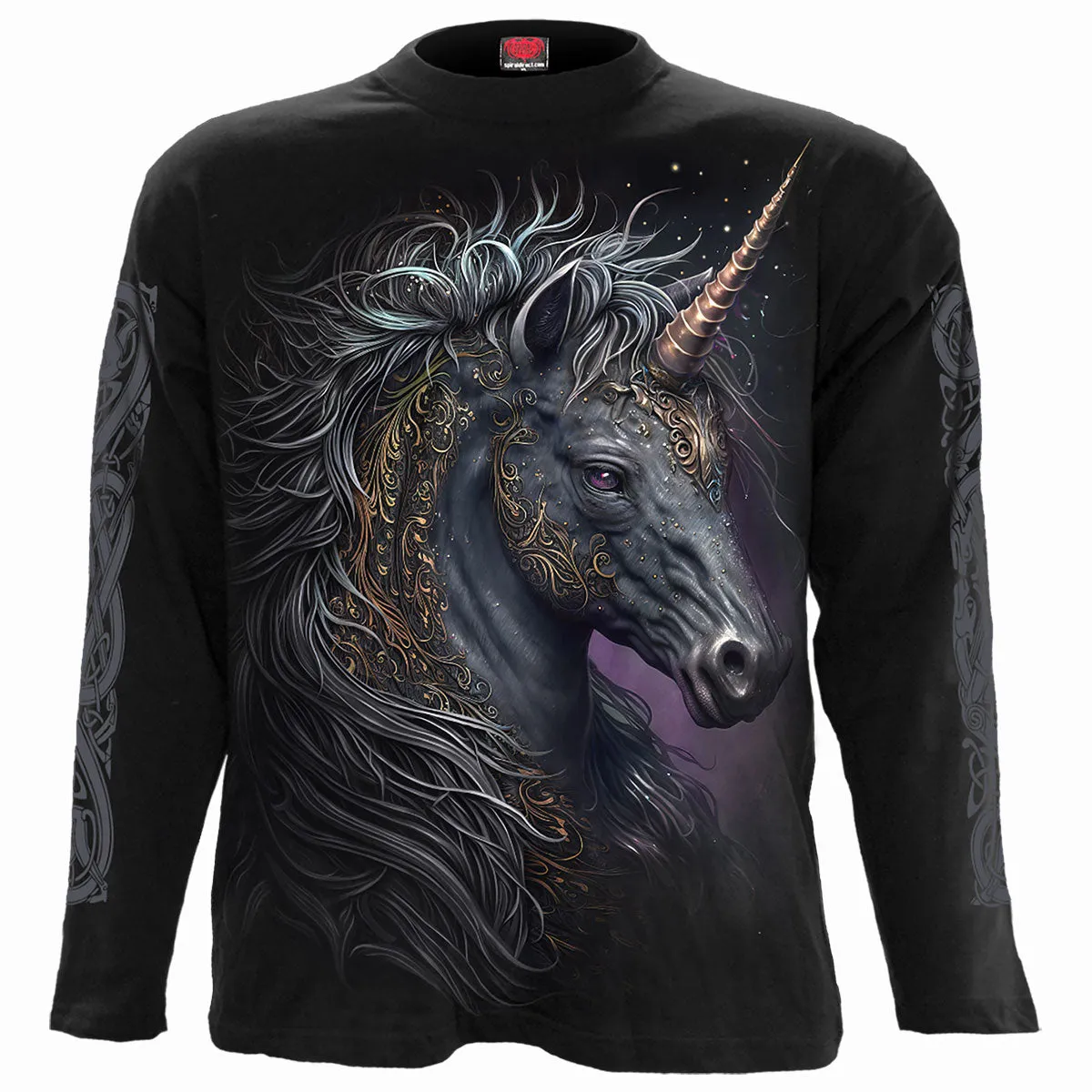 Spiral - CELTIC UNICORN - Longsleeve T-Shirt Black sold by Paradiso Clothing