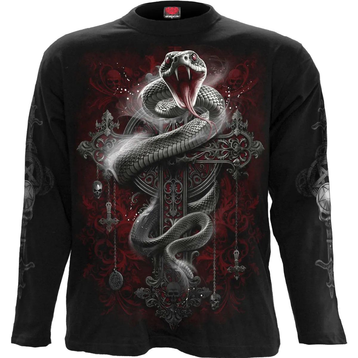Spiral - GOTHIC SERPENT - Longsleeve T-Shirt Black sold by Paradiso Clothing
