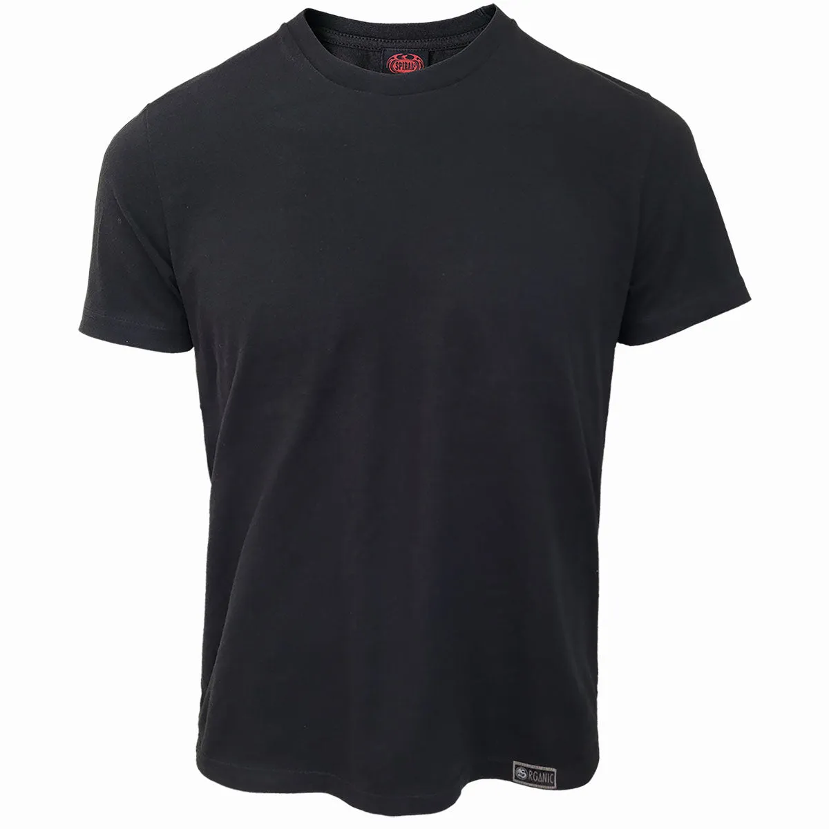 Spiral - Organic Plain Black T-Shirt sold by Paradiso Clothing